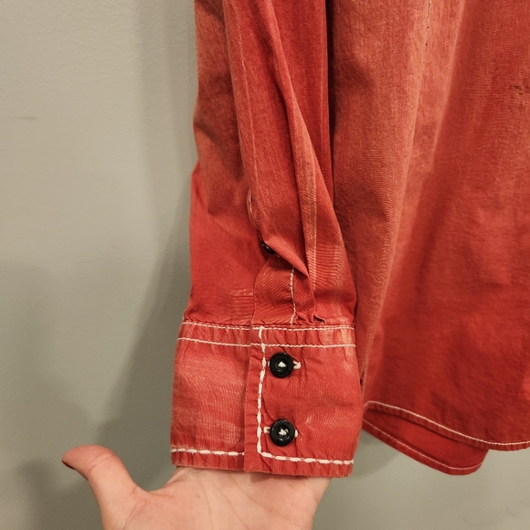 Roar Signature Y2K Long Sleeve Button Up Mens Shirt - Picture 4 of 13